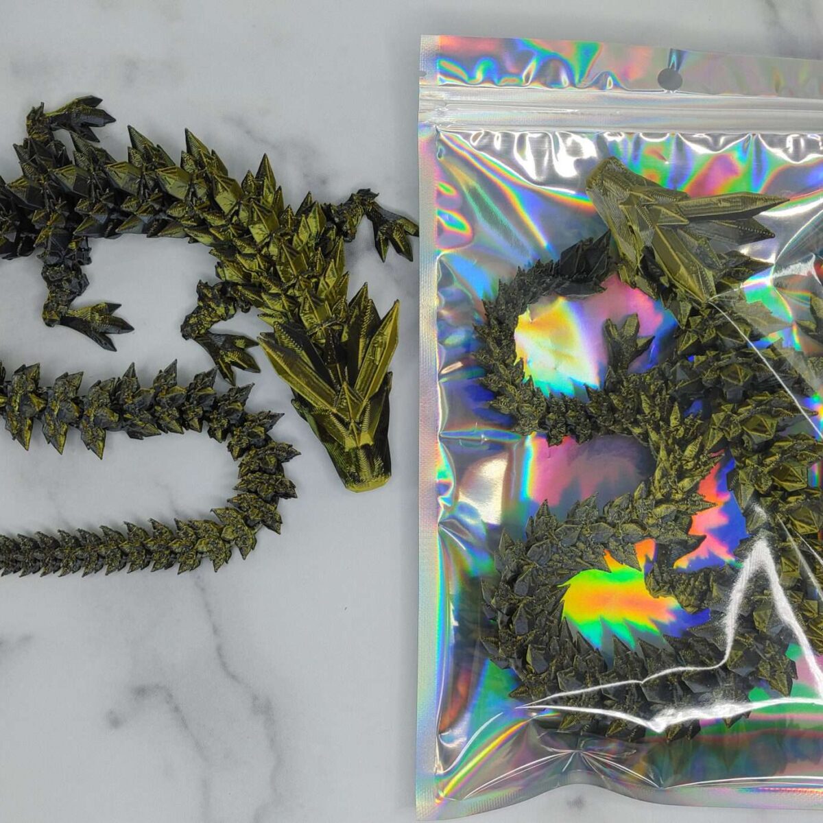 CRYSTAL DRAGON 19" GOLD & BLACK (SHOWN)