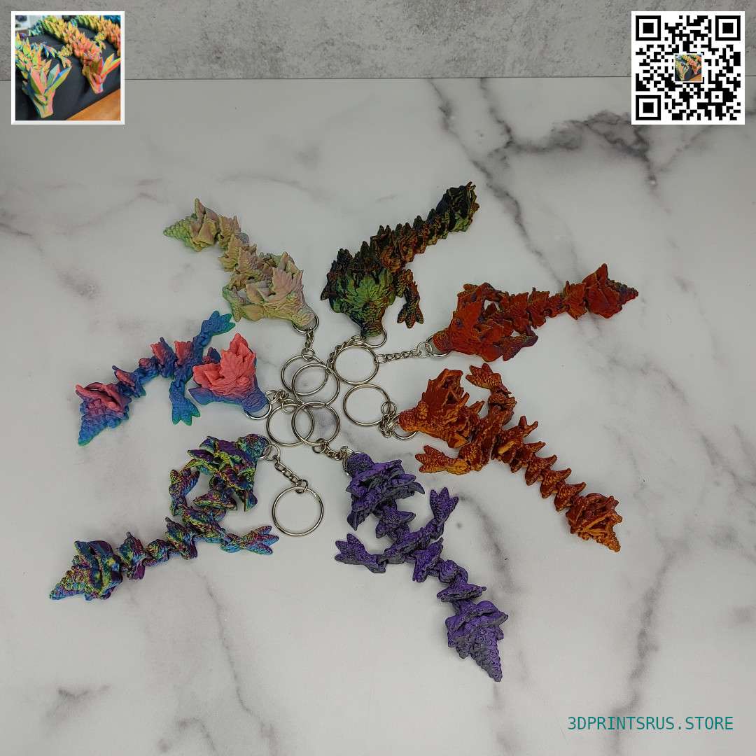 Baby Autumn Dragon Keychain