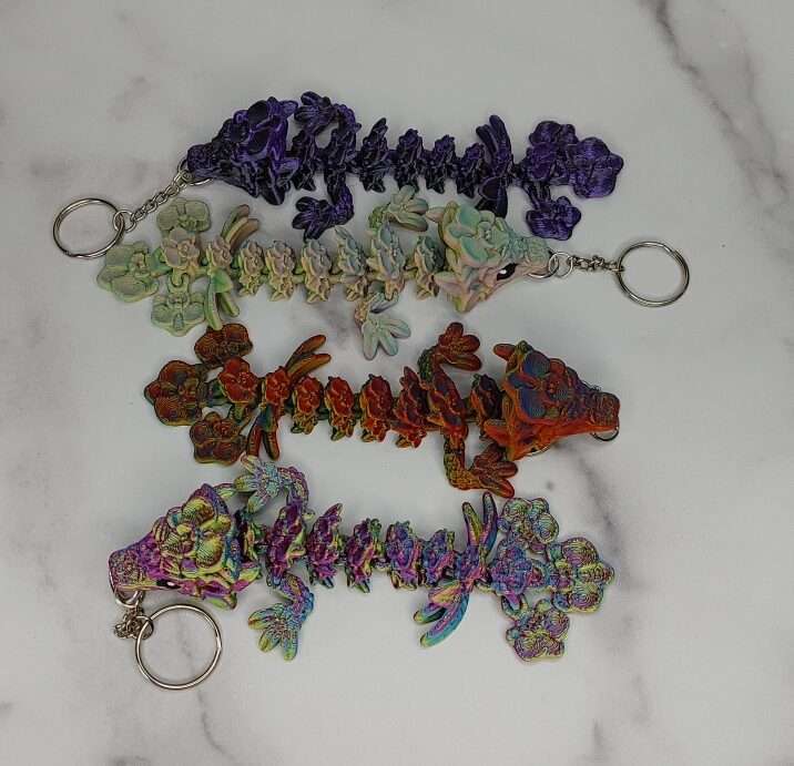 Baby Orchard Dragon Keychain