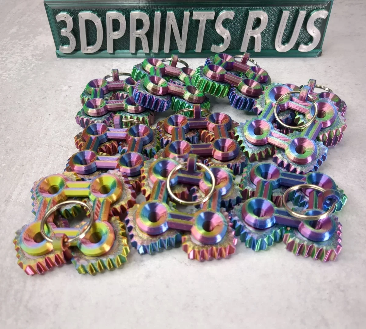 Quadruple Gear - Keychain Multicolored