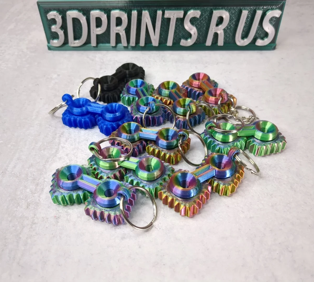 Square Gear - Keychain Multicolored